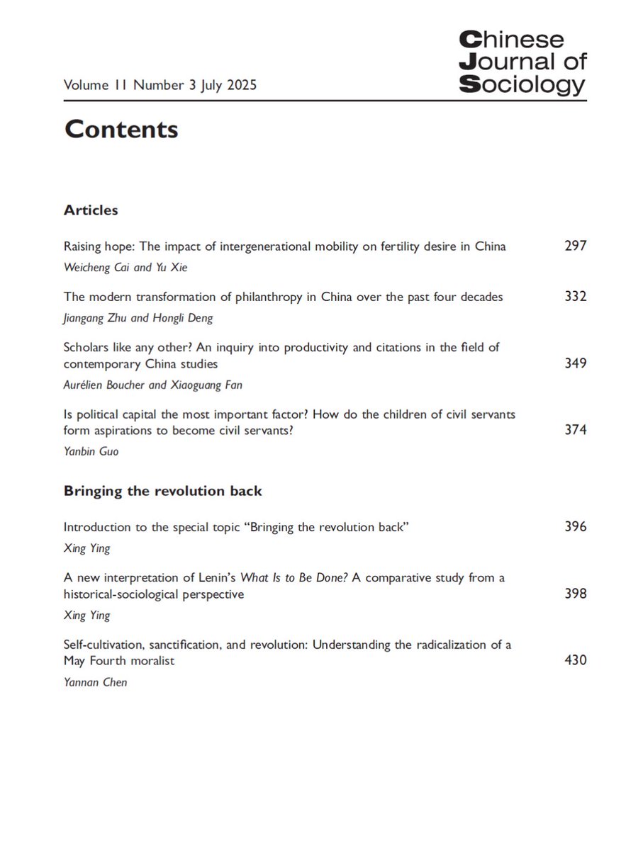 Chinese Journal of Sociology tweet media