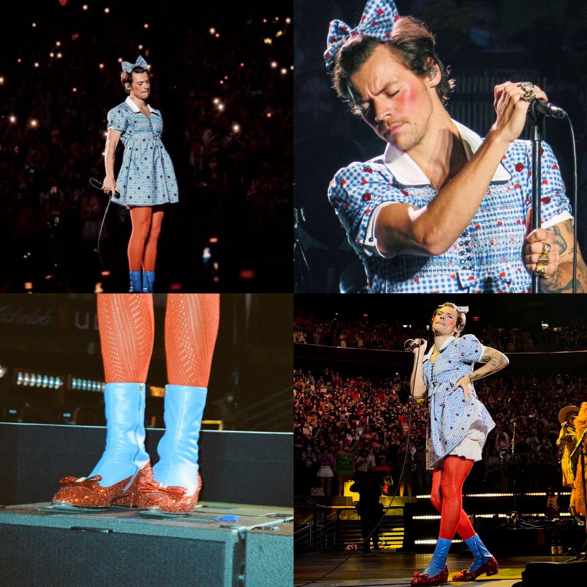 hsgaaay's tweet image. happy 4 years of harry styles on dorothy costume