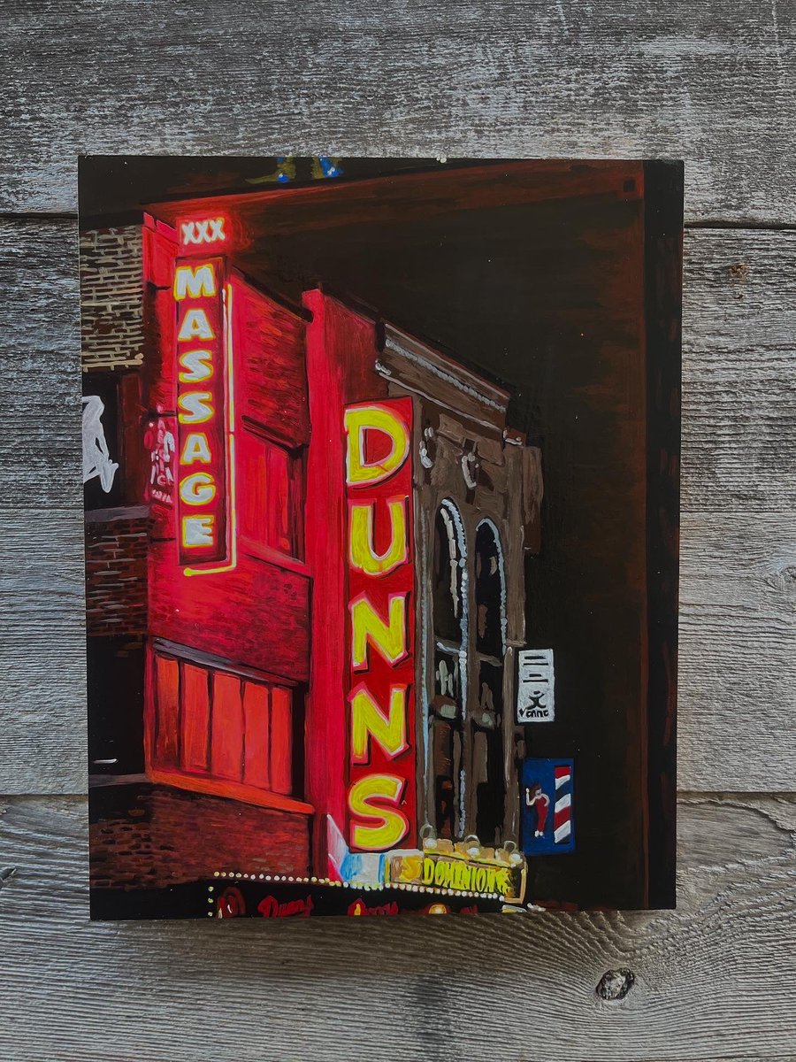 ‘Smoked Meat’.  Dunn’s in Montreal.  Ho get a sandwich or visit the website &amp; find some art.