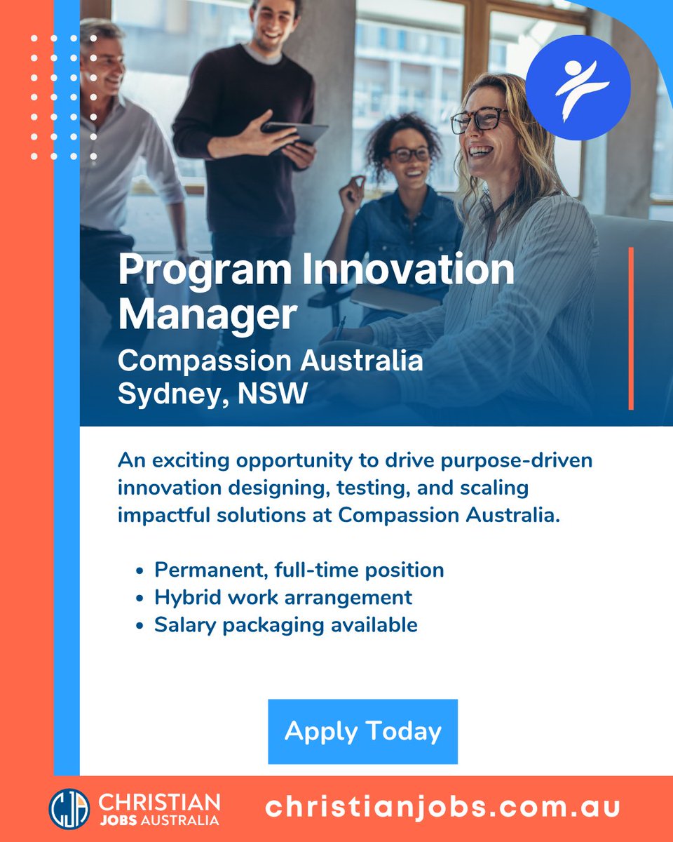 🌟 Join a team where creativity meets compassion.  Seeking a Program Innovation Manager to design and deliver cutting-edge programs that make a global impact.
Apply today >>>
christianjobs.com.au/jobs/456400336…