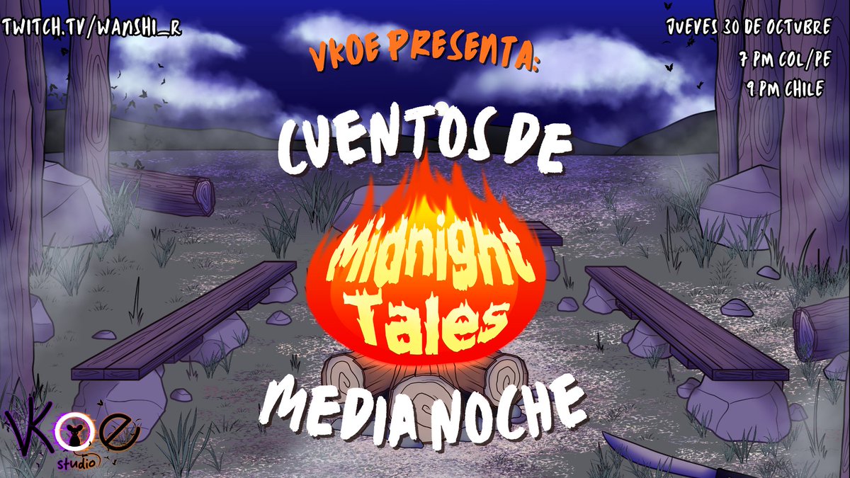 🎃👻Este jueves, entidades sobrenaturales y grandes misterios se tomaran la noche en este especial de Vkoe Studio: CUENTOS DE MEDIA NOCHE 👻🎃

🧟🧟‍♀️Cada miembro de Vkoe traera una historia para compartir en una velada espeluznante y divertida.

🕷️Miralo en: