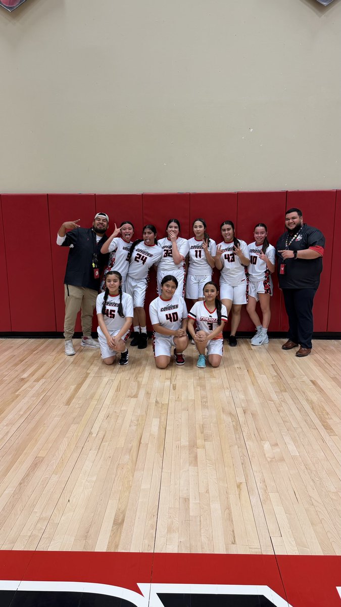 Our 8th grade  lady coyotes take another WIN after an intense game against Horizon💪 These young ladies displayed perseverance, agility, and most importantly heart! #TISDProud ❤️🖤❤️ 

Coyotes: 27
Horizon: 22

<a href="/MLopez_TISD/">Myrna Lopez-Patti, M.Ed</a> <a href="/CoachVega2/">Luis Vega</a>