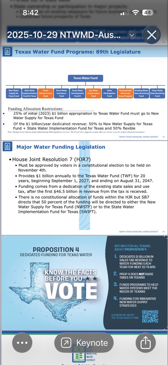 Great event today at <a href="/AustinCollege/">Austin College</a> and so appreciative for the opportunity to help organize this. We are truly fortunate to have so many people that are committed to securing our water future that are willing to take the time to educate the public and do the hard work to make it