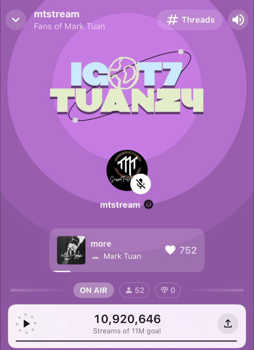 SupportForMT's tweet image. 📻 เทสระบบ ‼️

🚨 IGOT7 TUANZY On @STATIONHEAD STREAMING 24/7 🎧🔥

สถานีฟังเพลงได้ต่อเนื่อง 24 ชม.🤘

🔗 share.stationhead.com/q11c56d4svdc

🤘แวะมาฟังเพลงเทสระบบ ที่ห้อง IGOT7 TUANZY กันก่อนได้นะคะ ระหว่างรอมาร์คค่ะ🥳

#SupportForMTParty #MarkTuan 
@marktuan @DNAmngmnt @GOT7