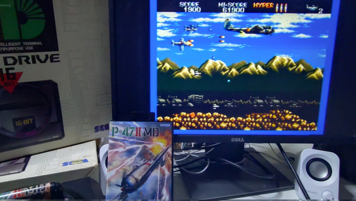 moetarou7's tweet image. セール品で購入した P-47II MD が浅草マッハより着弾!
おおっ!ちゃんと #メガドライブ 実機で動く!

#P47 #ジャレコ #シティコネクション