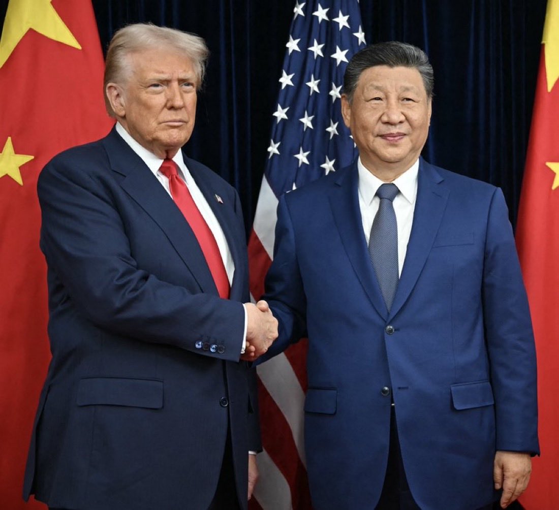 MAGAVoice's tweet image. President Trump’s powerful body language says it all. AMERICA IS BACK. Peace through strength