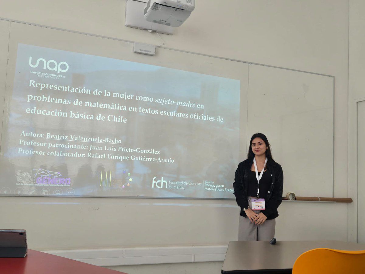 aprender_en_red's tweet photo. 🌟 Beatriz Valenzuela Bacho (Ped. en Matemática y Física, U. Arturo Prat) participó en el II Congreso de CTCI con Perspectiva de Género en la U. de La Serena, con una ponencia.
Dirigida por Juan Prieto G. (U. de Los Lagos, @AprenderEnRed) y Rafael Gutiérrez A.
#AprenderEnRed https://t.co/szRCGJTWyM