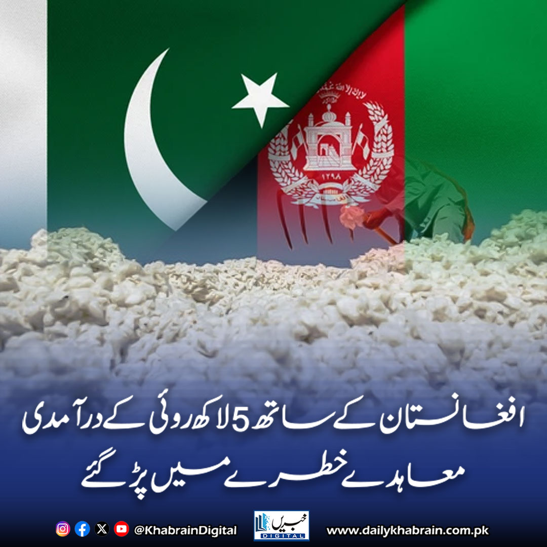 daily_khabrain's tweet image. افغانستان کے ساتھ 5 لاکھ روئی کے درآمدی معاہدے خطرے میں پڑ گئے

dailykhabrain.com.pk/2025/10/30/481…
Tap on the link to read full story 👆

#khabraindigital #CottonTrade #PakistanTextile #Afghanistan #ImportDeals #CottonCrisis #PakAfghanTrade #TextileIndustry #FloodImpact #GlobalCottonMarket
