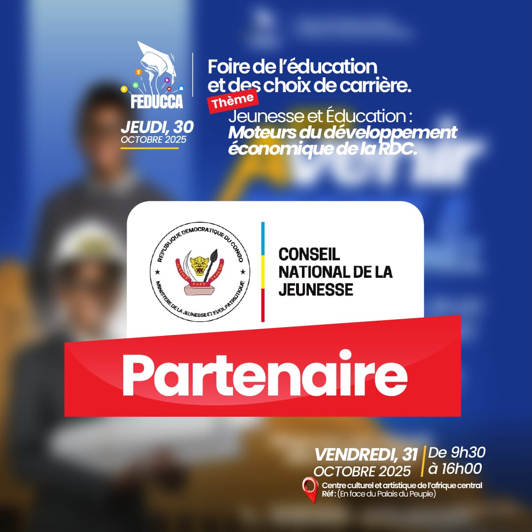 propulsons_le's tweet photo. @CnjRDC Partenaire
Foire de l'éducation et des choix de carrière.
Jeunesse et education: Moteurs du développement économique de notre pays. 🇨🇩
@propulsons_le dit: "encadrons la jeunesse d'aujourd'hui pour bâtir le Congo de demain". https://t.co/gyj3RsSboR
