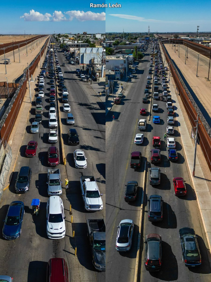 Según datos de CBP, al año se estima que cruzan por la garita de San Luis Arizona 🇺🇲 más de 3 millones de autos, esos son más de 9 mil carros cruzando al día desde San Luis Río Colorado, Sonora 🇲🇽 hacia Estados Unidos 🇺🇲