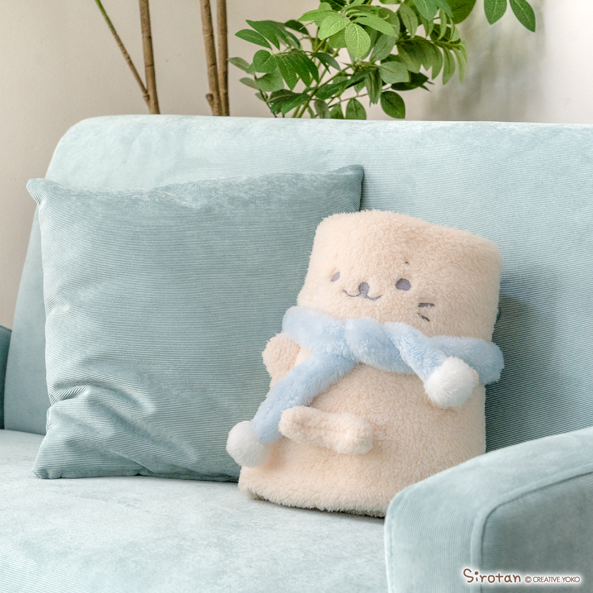 🧣仕上げにマフラーをくるっと巻いて♪🧣 □しろたんマフラーくるっと