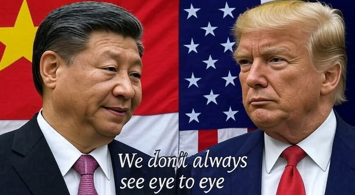 #张太时评  我翻译一下习大大的表述：中美并不总是意见一致，这很正常，但打贸易战、关税战，搞对抗，我们奉陪到底，你的中期选举和MAGA也跟就完蛋。给你个台阶，继续对话。再闹，就给脸不要脸了！