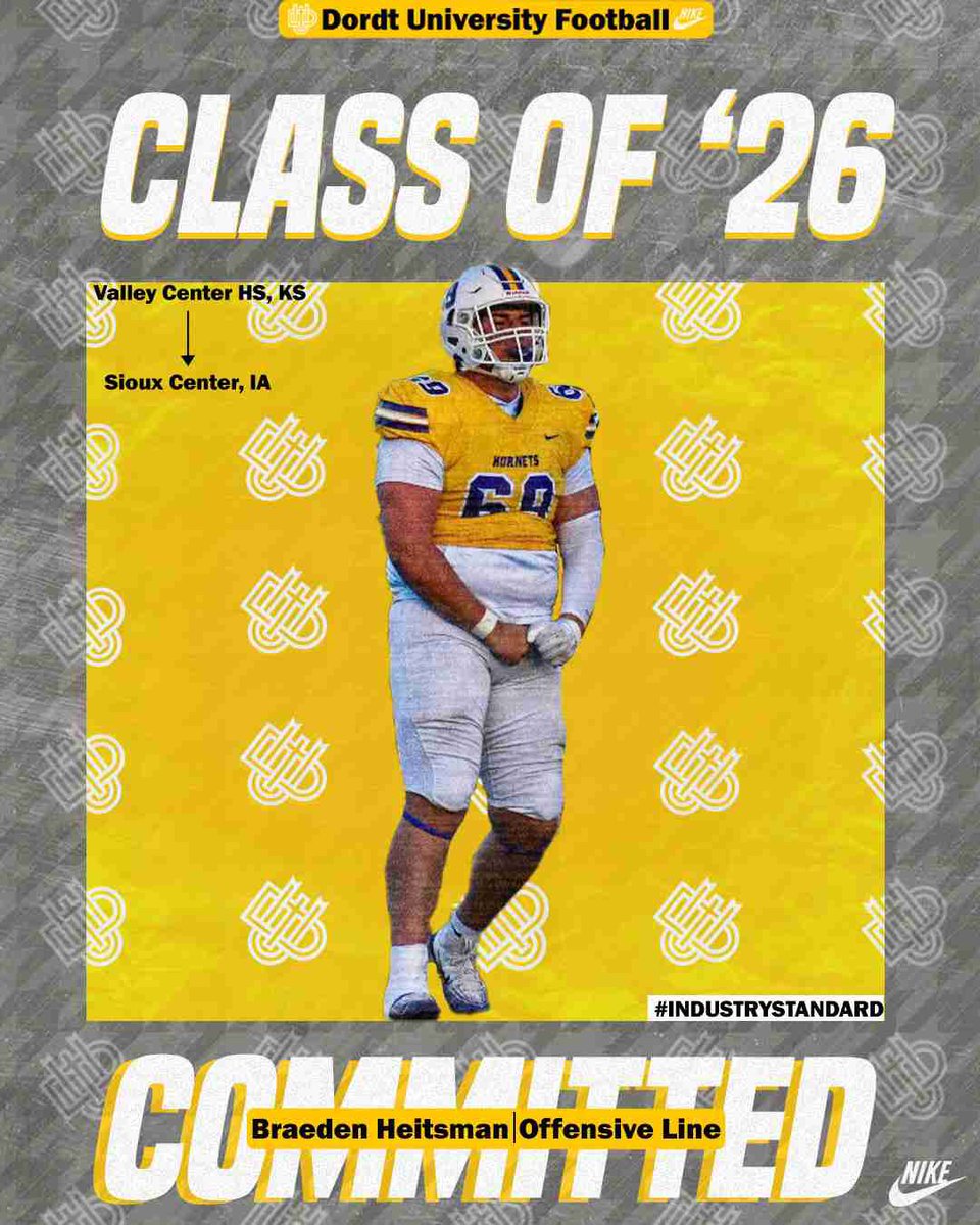 BHeitsman's tweet image. Excited and blessed to announce my commitment to @DordtFB I want to thank my family and my team for there support and let's go defenders @VCFB