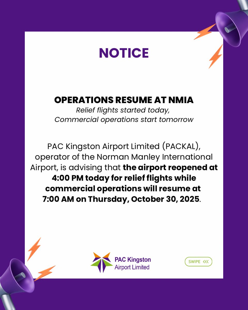 Norman Manley International Airport tweet media