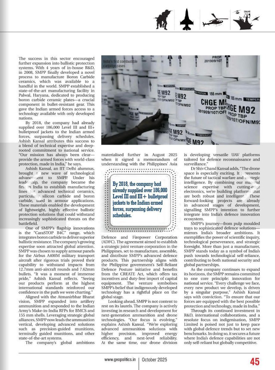 Our story, “𝗙𝗿𝗼𝗺 𝗛𝘂𝗺𝗯𝗹𝗲 𝗕𝗲𝗴𝗶𝗻𝗻𝗶𝗻𝗴𝘀 𝘁𝗼 𝗚𝗹𝗼𝗯𝗮𝗹 𝗗𝗲𝗳𝗲𝗻𝗰𝗲 𝗜𝗻𝗻𝗼𝘃𝗮𝘁𝗶𝗼𝗻,”  featured in 𝙂𝙚𝙤𝙥𝙤𝙡𝙞𝙩𝙞𝙘𝙨 𝙈𝙖𝙜𝙖𝙯𝙞𝙣𝙚 – 𝘼𝙞𝙧 𝙁𝙤𝙧𝙘𝙚 𝙎𝙥𝙚𝙘𝙞𝙖𝙡 𝙀𝙙𝙞𝙩𝙞𝙤𝙣 

#GeopoliticsMagazine