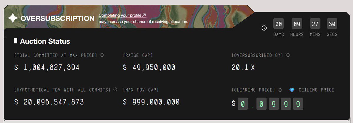 Locked $5k in the MegaETH sale. 
Lock in.
Praying the best!