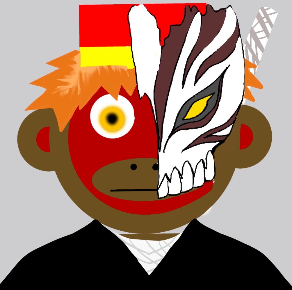 cardchancer's tweet photo. Happy Halloween! 🎃 my monkey has had a whole anime theme going on this year.
@OnChainMonkey #SpookFest https://t.co/f6GNbDlZTa
