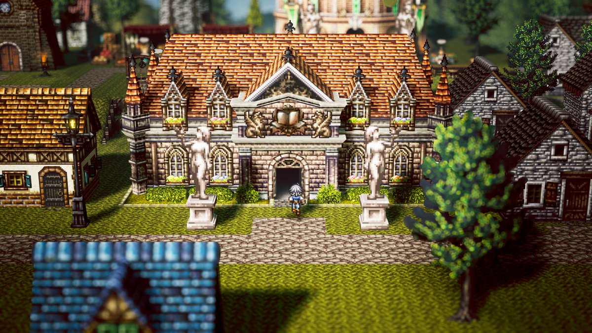 OCTOPATH_PR's tweet photo. ＜タウンビルド：博物館＞
旅先で手に入れた“楽譜”🎼による楽曲鑑賞や
“手記”🪶の閲覧で、旅の思い出を振り返ることができます。
さらには世界のどこかにあると噂される“伝説の秘宝”💎の展示も可能に。

ウィッシュベールのBGM🎶を変更することもできるので
お気に入りの楽譜を集めて設定しましょう✨

#オクトパストラベラー0
【公式サイト】https://t.co/ZJDqMbT4sz