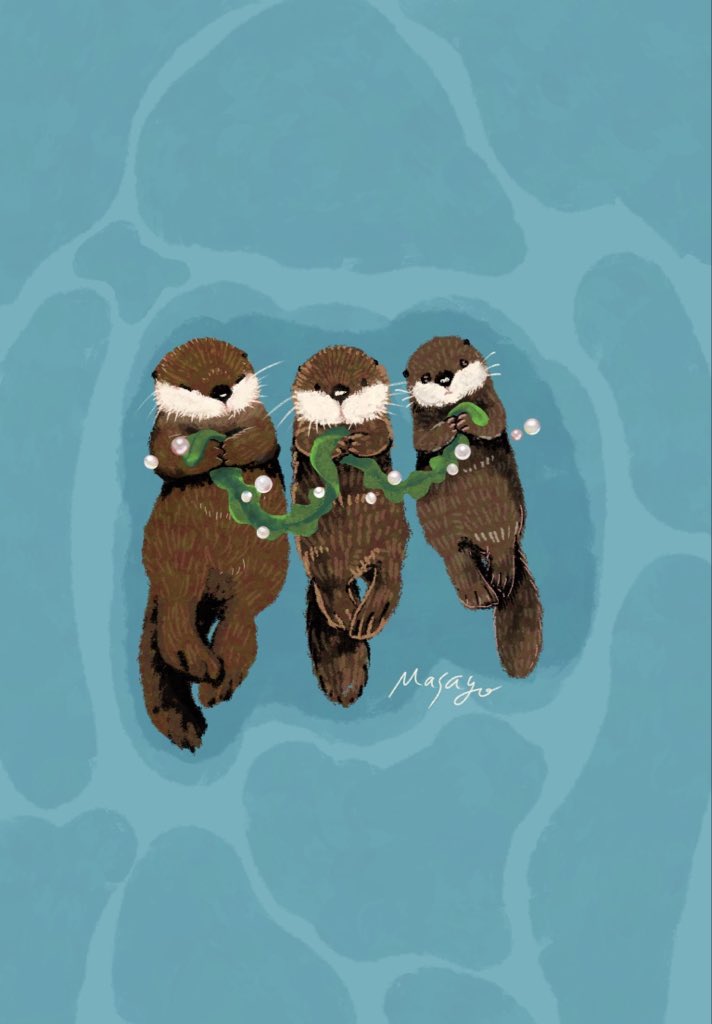 ラッコのｴｹﾁｪﾝ
#ラッコ #イラスト