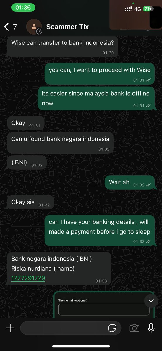 ‼️HELP RT‼️

⚠️SCAMMER ALERT⚠️
she stole my tds 4 in kuala lumpur ticket proof and used it to scam

RISKA NURDIANA (cilacap)
x <a href="/cpropechy/">Ris</a>
whatsapp 082287927817
BNI an 1277291729 Riska Nurdiana
tiktok @riskanurdianaa2 tiktok.com/@riskanurdiana…

PLS BE AWARE GUYS❗️#TDS4inKL