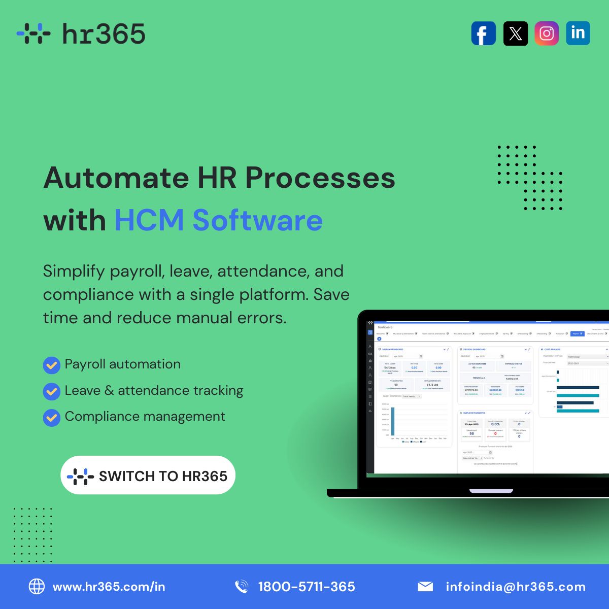 Hr365India's tweet image. Empower your HR team and employees with a smart HCM Portal. Streamline processes, improve productivity, and stay compliant.

hr365.com/in/hcm-softwar…

#HCMSoftware #HRProcessAutomation #HRSoftware #EmployeeManagement #HR365India