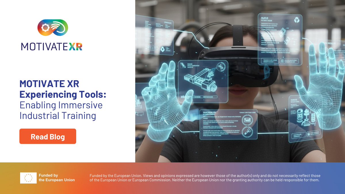 motivatexr's tweet photo. The Future of Industrial Training is NOW. 

We've launched the beta of the #MOTIVATEXR Experiencing Tools (D5.1)! 

Key features: 
✅No-Code XR, ✅AI Assistance, ✅Remote Training ✅Boost efficiency &amp; safety with #XR. 

Learn how 🔗 https://t.co/aE2rt5Z6xA https://t.co/NStchNuiNi