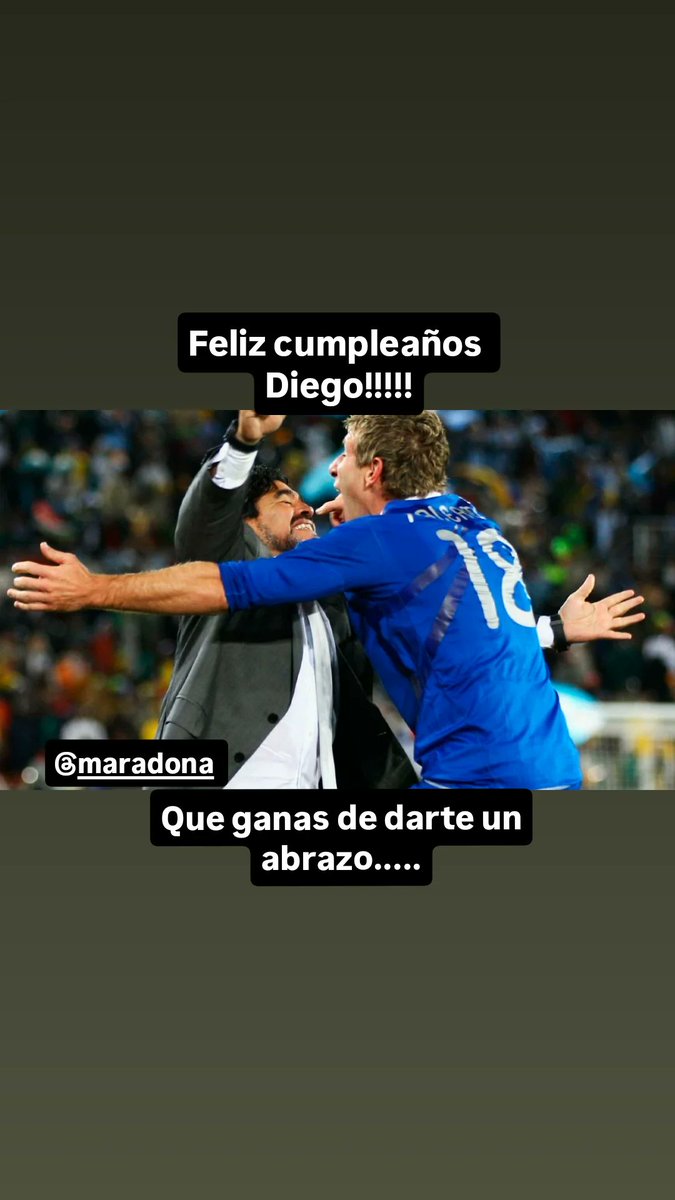 lanumero12comar's tweet photo. 🥹 "Que ganas de darte un abrazo", el posteo de Martín Palermo por el cumpleaños de Diego Maradona. https://t.co/VYfTDa0dXe