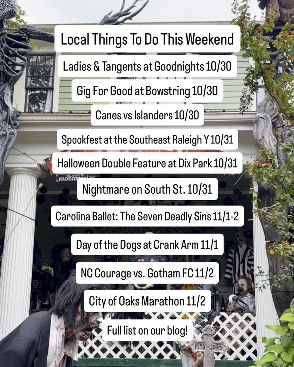 Treat yourself to some local fun this Halloweekend!🎃 From costume contests to outdoor movies, here's what's happening around Raleigh.👻 

Find the full list on our blog: 
shoplocalraleigh.org/article_type/l…