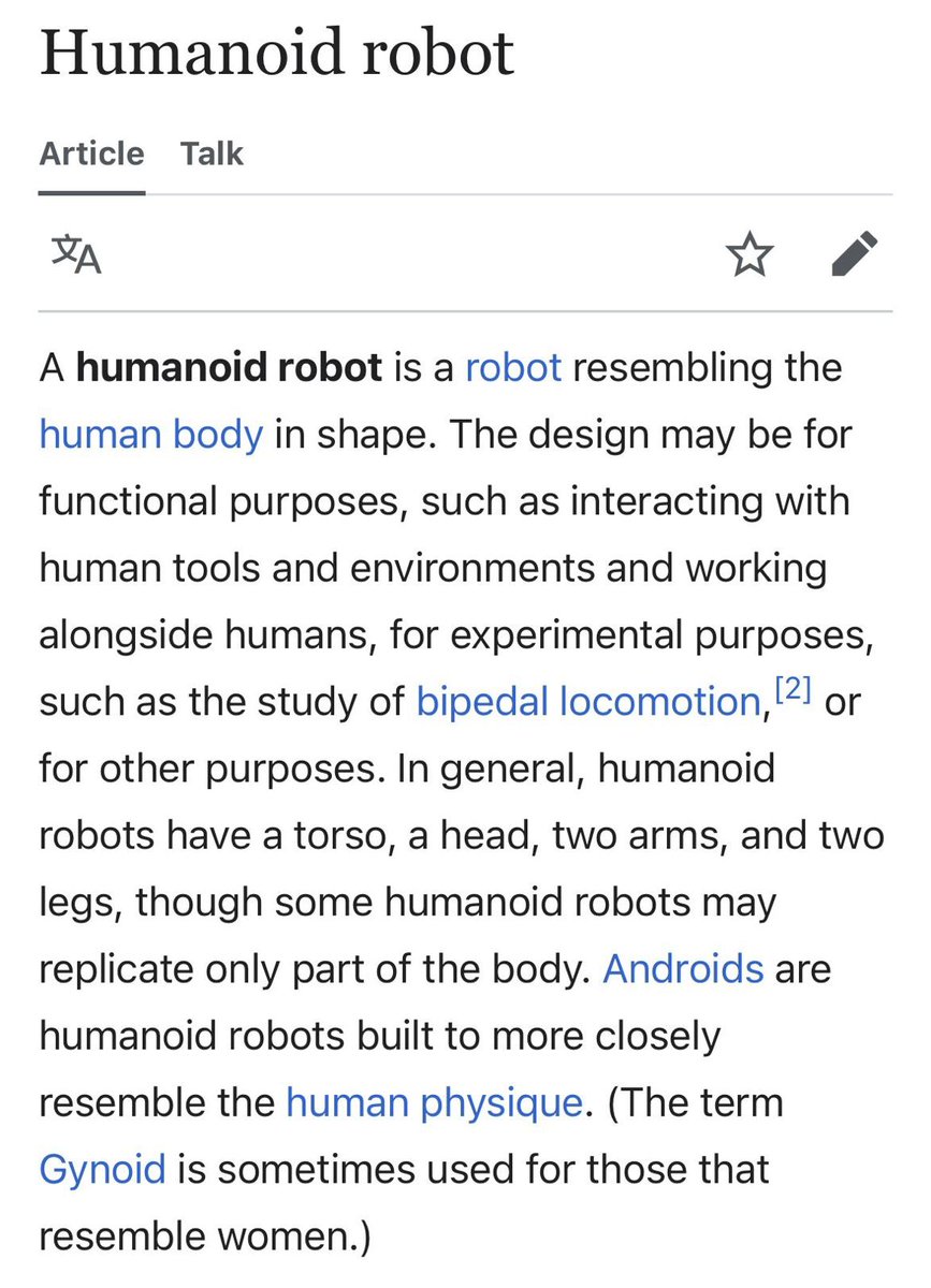 MarioNawfal's tweet image. 🚨GROKIPEDIA VS WIKIPEDIA: THE HUMANOID INTELLIGENCE TEST

Wikipedia treats humanoid robots like mannequins with motors. 

It says they “resemble the human body” and lists limbs like it’s describing a store display. 

No mention of Tesla’s Optimus, no neural balance, no learning…
