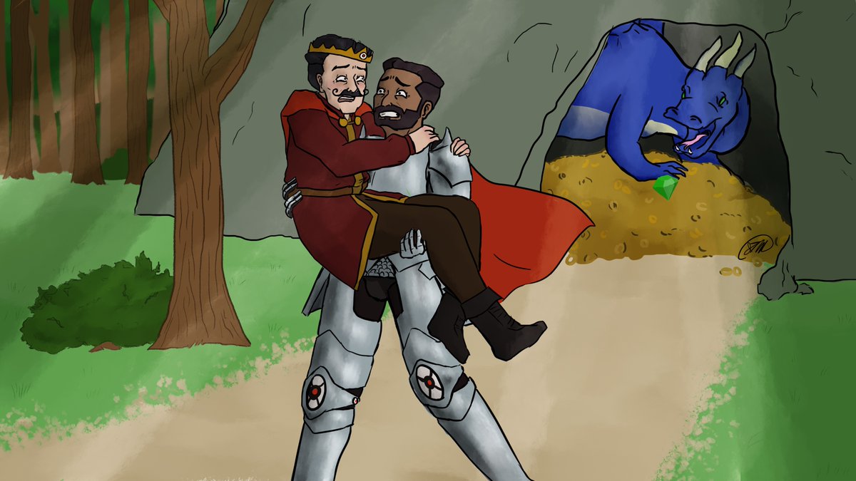 Prompt 5 of #Stobhalloweek ! A devoted knight, dedicating to keeping his prince safe from harm. If only the prince wasn't so goddamn curious and sticking his nose where it doesn't belong
#stobonik