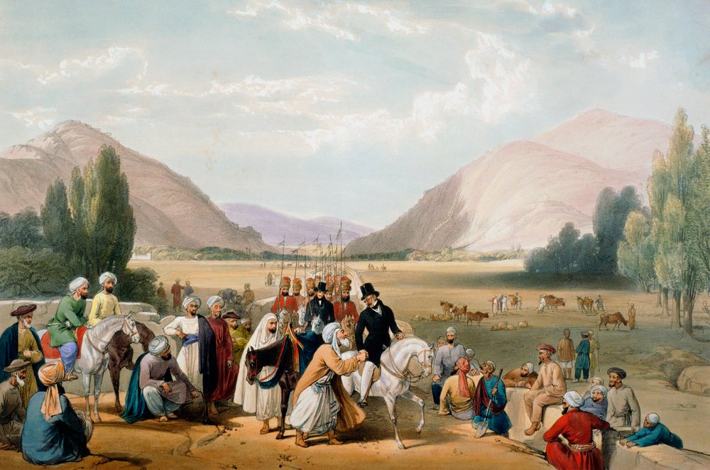 Dost Mohammad Khan surrenders to William Macnaghten in Kabul
Painted by James Atkinson, 1838

Just because Mahmood Achakzai claims that Afghans never accept slavery doesn’t make it true.