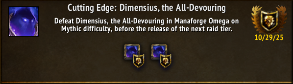 8/8M done. It was a great tier, honestly, and it was great to be back on DPS. Looking forward to Midnight.