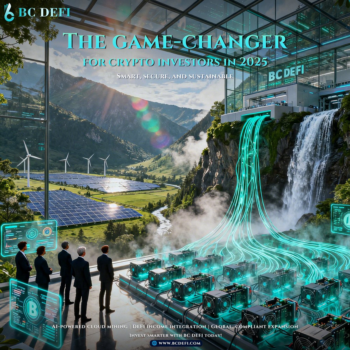 bcdefi2019's tweet image. BC DEFI: The 2025 Game-Changer in Crypto Mining
BC DEFI redefines crypto investing with AI, DeFi, and green cloud mining — effortless, transparent, and built for maximum returns worldwide.
Start mining smarter! 
🌐 bcdefi.com
#BCDEFI #CryptoInvestment #CloudMining…