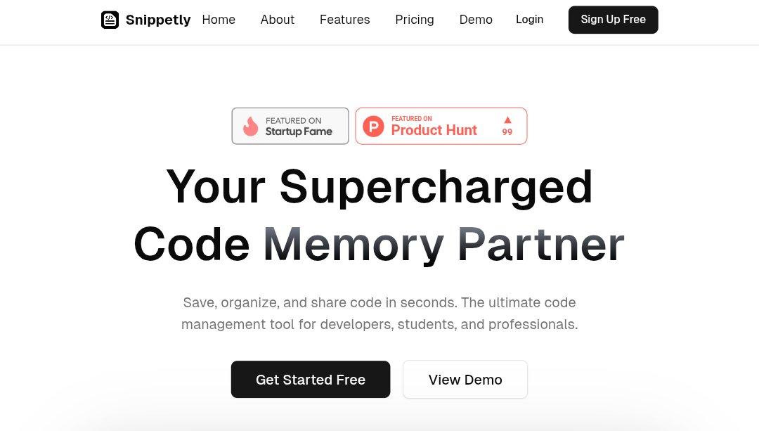snippetly_xyz's tweet image. Before Snippetly:
→ codes everywhere
→ Copy-paste chaos
→ Zero organization
After Snippetly:
→ All snippets in one place
→ Easy sharing
→ No lost ideas ever again
If you’re developer this tool will save your brain.
Try it today : snippetly.xyz
