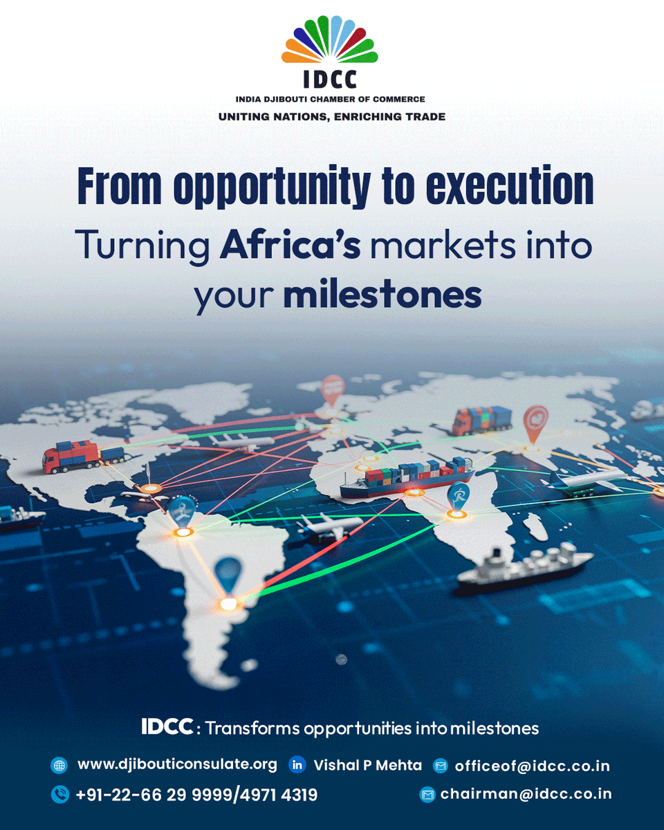 idccoffice's tweet photo. Transform opportunities into milestones by combining trade facilitation, investment matchmaking, and sectoral growth expertise.

chairman@idcc.co.in 
https://t.co/LQeXnOimLh

+22 6629 9999 / 49714319

[trade facilitation, investment matchmaking, sector growth, opportunities] https://t.co/XXKzkwZGgZ