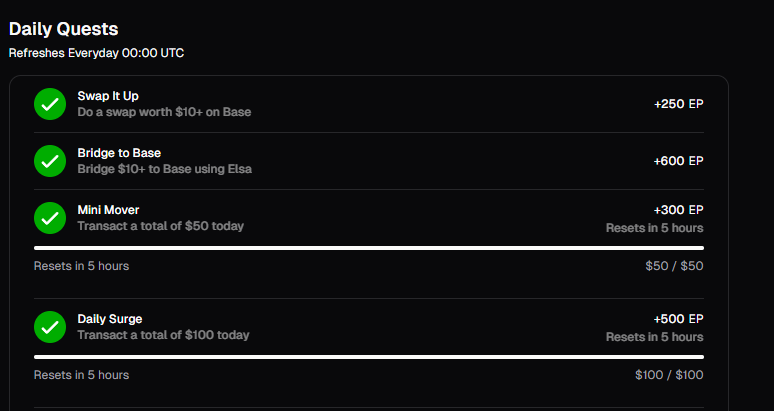 0x1ASPECT's tweet image. Just wrapped up every task on @HeyElsaAI   — easily the most 
powerful AI crypto agent on @base 

Elsa now connects you to both Base and @wallchain  , letting you move &amp;amp; manage assets like never before 

AI + Crypto synergy is real.
What are your stats looking like?