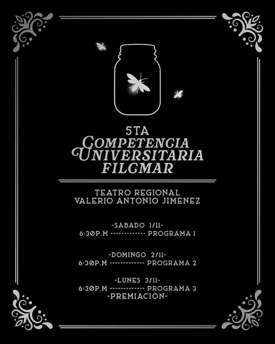 filcmar_'s tweet photo. PROGRAMACIÓN POR FRANJA: Competencia de cortometraje universitario. 📚

Sabado Domingo y Lunes a las 6:30pm en el Teatro Valerio Antonio Jiménez. 

📍El séptimo Festival de Cine de Marinilla es un evento cinematográfico apoyado por la Alcaldía de Marinilla @mmarinilla y @Comfama https://t.co/9dZAR1DRXW