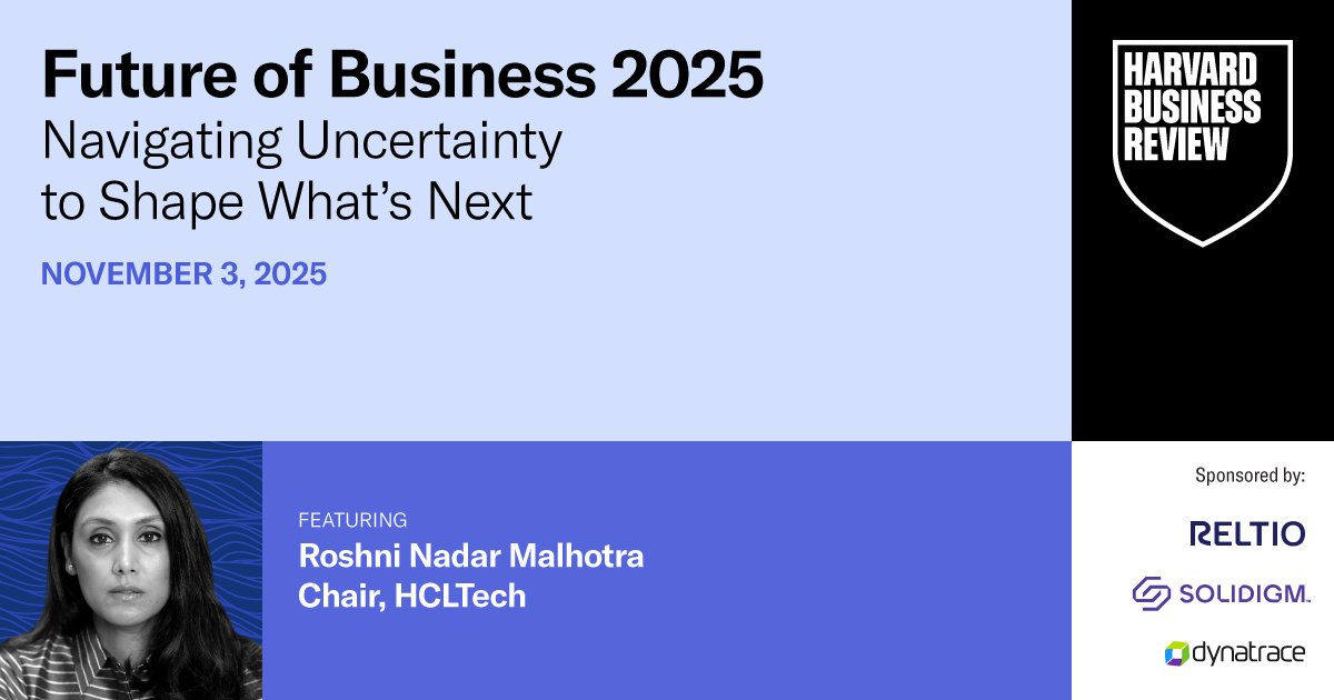 HarvardBiz's tweet photo. Stay ahead of every issue that matters to leaders right now—from AI innovation to trade policy. Join us Monday, November 3. 
https://t.co/RcDlWBY1lZ https://t.co/Y8OpNR0lJw
