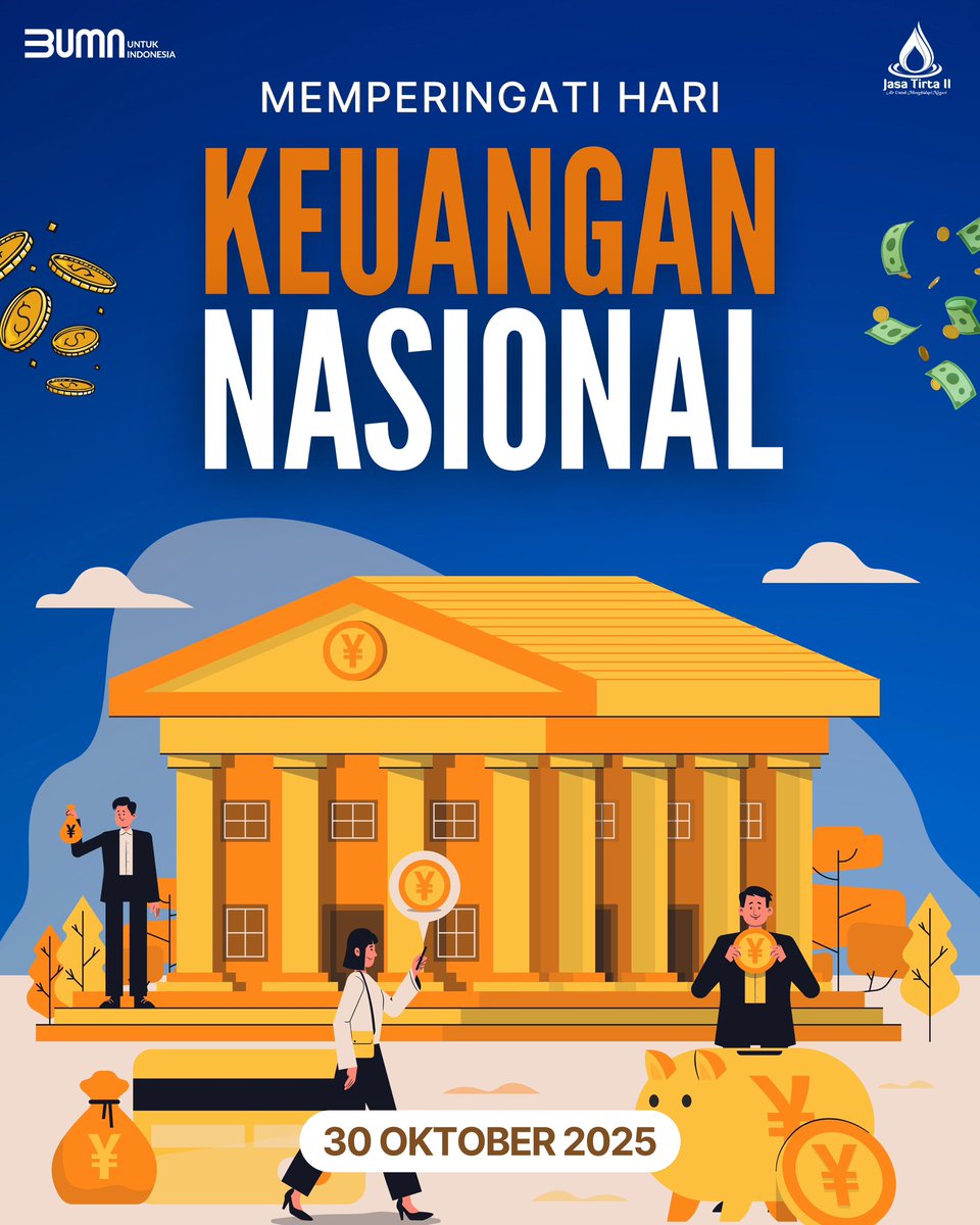jasatirta_2's tweet photo. Mari bersama kita tingkatkan literasi dan kesadaran finansial demi mendukung pertumbuhan ekonomi nasional yang kuat dan berdaya saing. 💰🇮🇩

#HariKeuanganNasional #JasaTirta2 #BUMNUntukIndonesia #TataKelolaKeuangan #TransparanDanBerintegritas https://t.co/RNDwwSeC9X