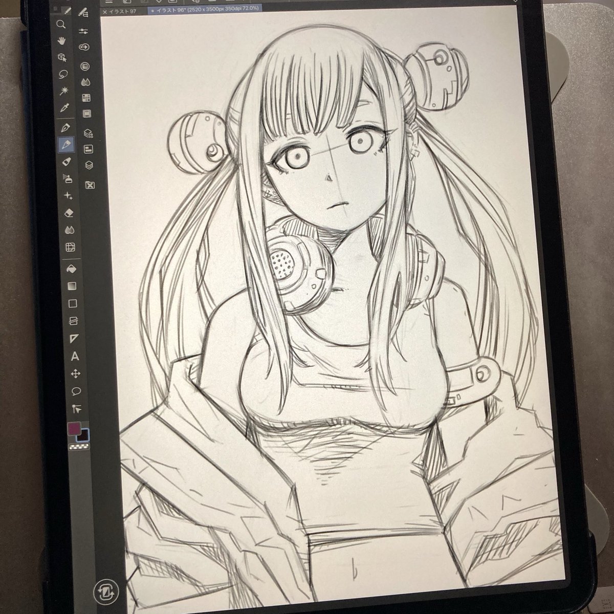 FLYACE_JPN's tweet photo. 今朝のスケッチ。ちょっと眠そう

#下書き #イラスト #sketch https://t.co/pKpWuNXrD2