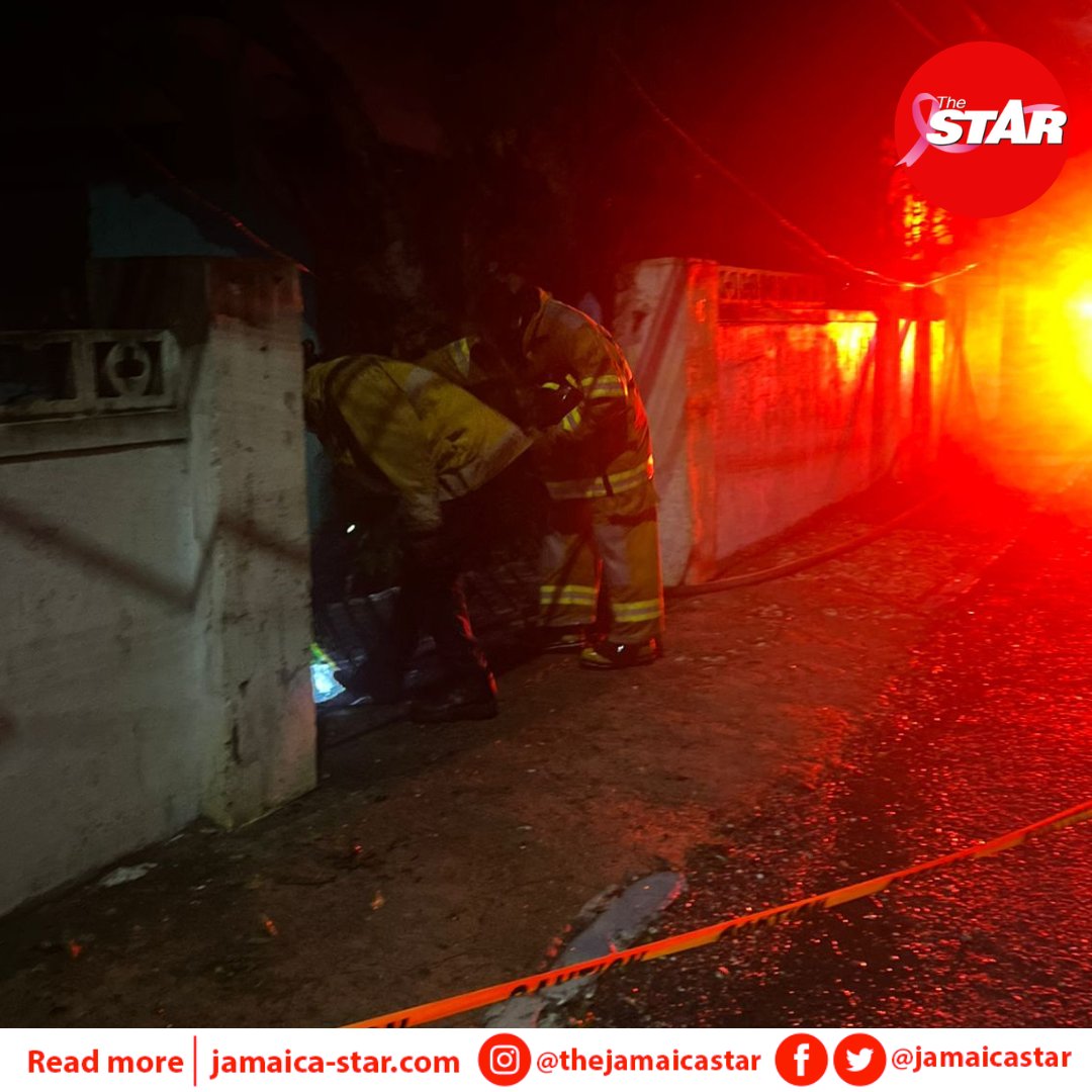jamaicastar's tweet image. #LatestNews: Two fire units and a tanker battled a late-night blaze that destroyed a house along Gem Road in Kingston, leaving several people, including children, homeless.