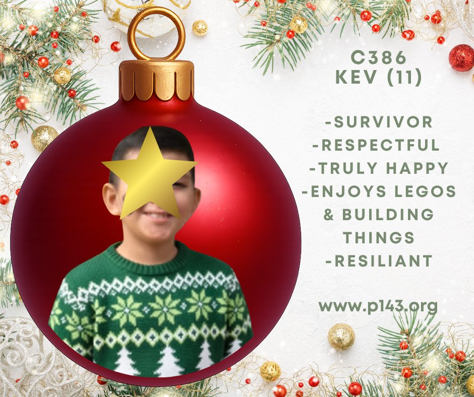 P143Org's tweet image. Meet KEV – Courageous and Waiting for a Place to Call Home!

He is a fantastic child and friend who is respected, fun, and has big dreams! He is tender-hearted and has a zest for life.

Please register to see him here: p143.org/pre-registrati…