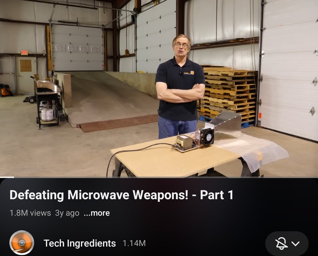 battleofever's tweet image. Defeating Microwave Weapons, Part 1
(using simple counter-tech)

#LRAD 
#MicrowaveWeapons 
#CrowdControl
#PsychotronicWeapons 

Excellent information!
TechIngredients on YT:
youtu.be/Lg_aUOSLuRo?si…