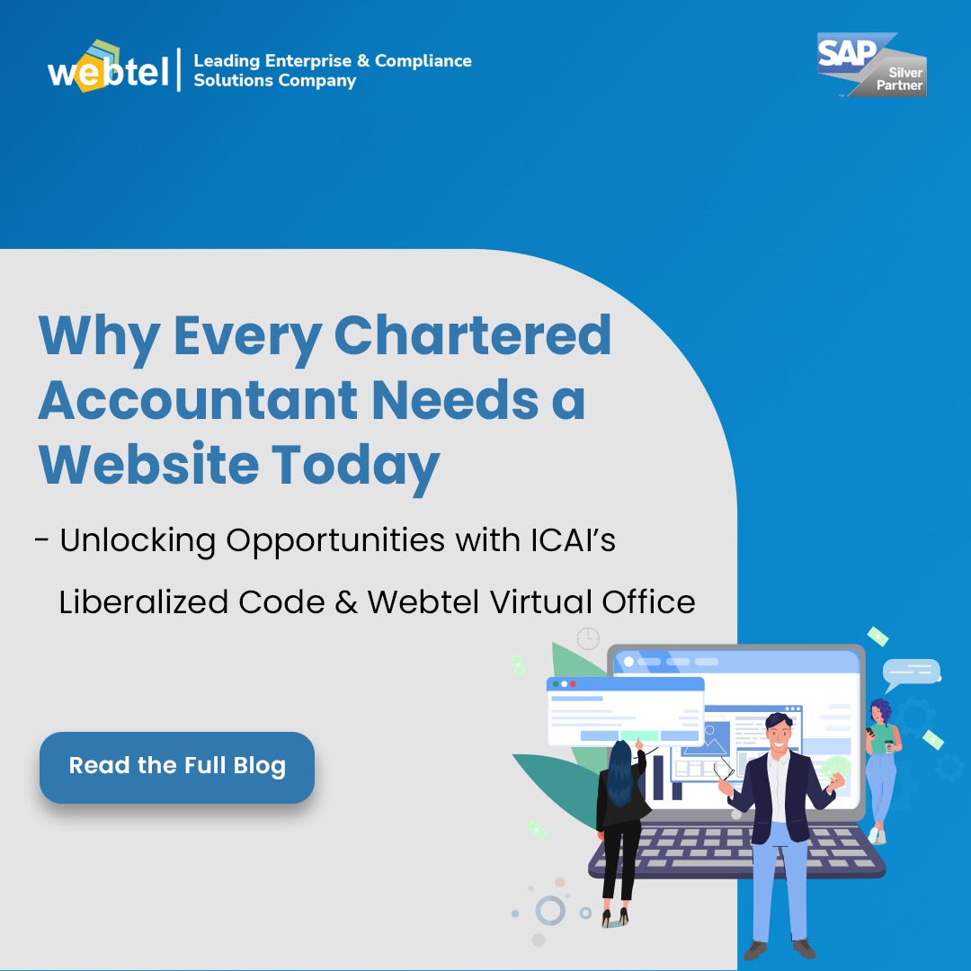 webteldotin's tweet image. Revolution for CAs! ICAI now allows you to showcase your services with a professional website.

Read full blog: webtel.in/Blog/Why-Every…

#ICAI #CharteredAccountant #Webtel #DigitalPractice #virtualoffice #website