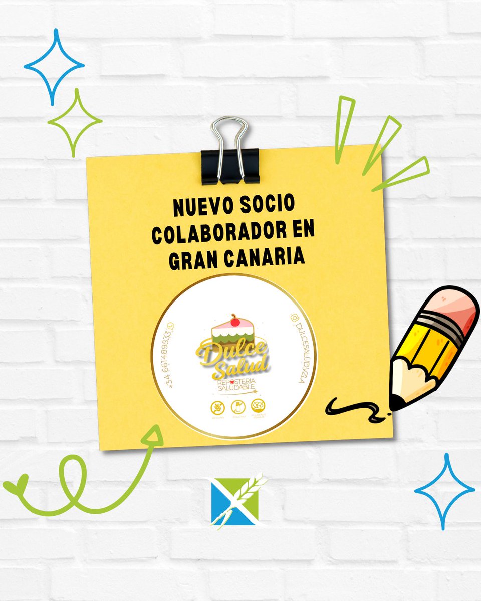 💚 Nuevo socio colaborador en Gran Canaria 💚

Dulce Salud en Vecindario.

En su obrador encontrarás panes, dulces, snacks y mucho más… elaborados sin gluten.

📍 Calle Adargoma nº36, Local B. Vecindario
🕘 Horario: De lunes a sábado de 8:00 a 12:00 y de 17:00 a 20:00 horas