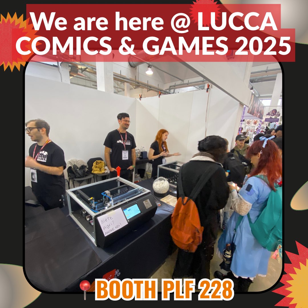 🔥 We’re at our booth PLF 228 at JAPAN TOWN for Lucca Comics &amp; Games 2025! We look forward to seeing you with smiles, conversation, and surprises... ✨

#MagicSorter #LuccaComics2025 #LuccaComics #TCGcommunity #DreamBig #InnovationAndMagic #MadeWithPassion