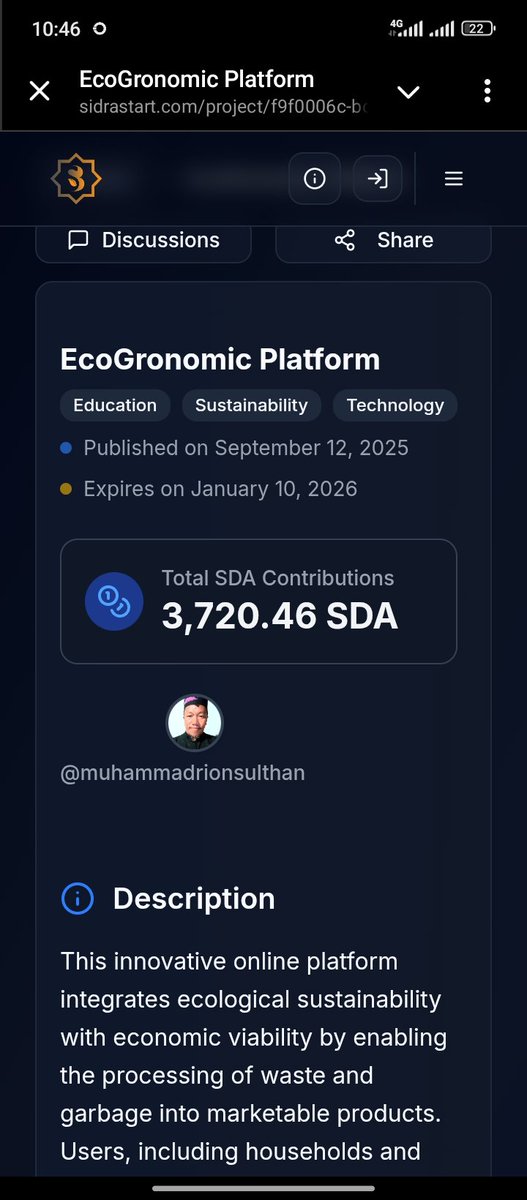 mouahmad30's tweet image. ♻️ Waste less, earn more with EcoGronomic,

🌍✨ Transform garbage into value and join the global shift toward ethical, green prosperity. #EcoGronomic #EcoRevolution #GreenWealth

Project 🖇️ 👇
sidrastart.com/project/f9f000…