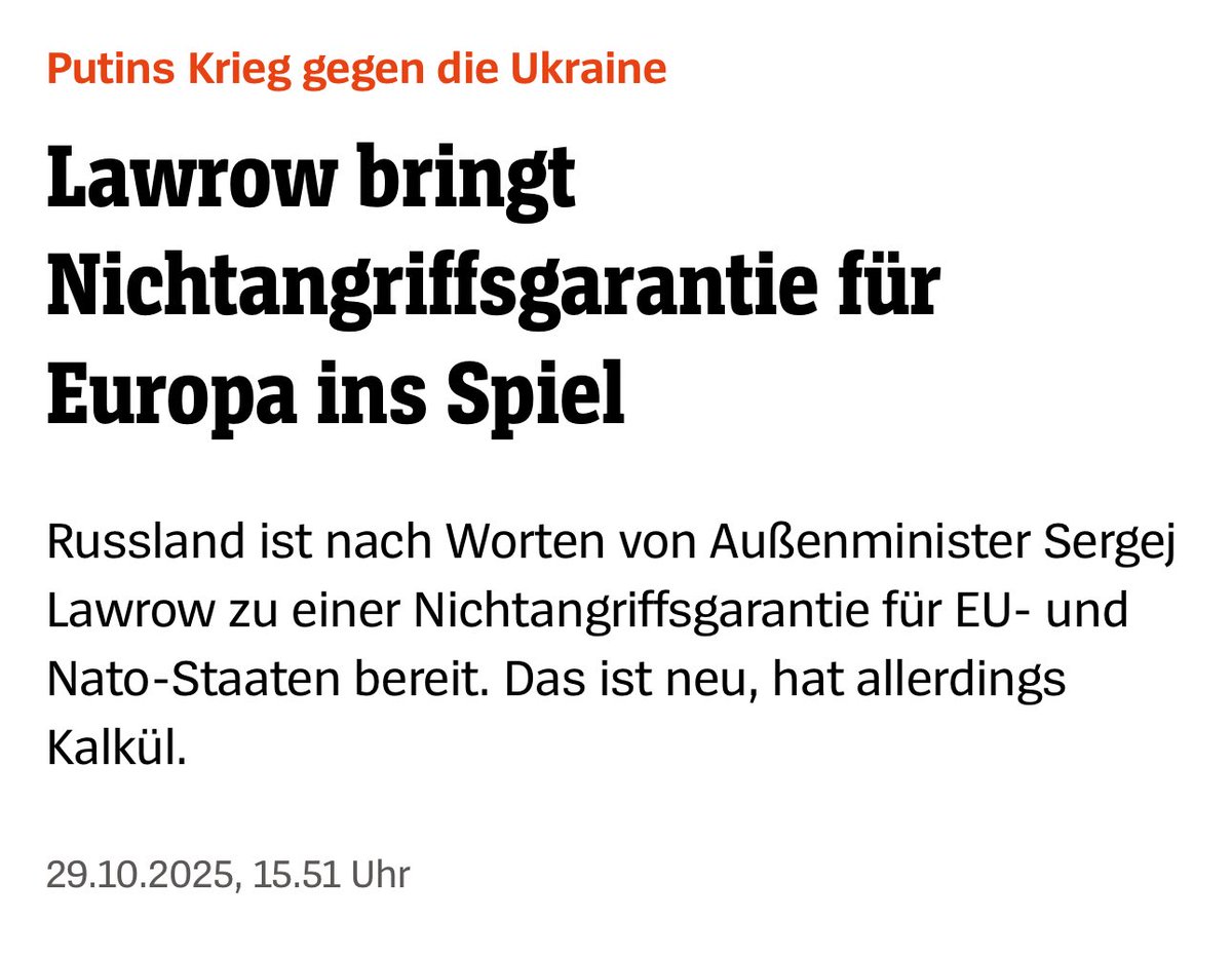 Russland hat jedem Land, das es angegriffen hat eine Nichtangriffsgarantie ausgesprochen. Die sieht ungefähr so aus:
„Werdet Russisch und euch passiert nichts.“