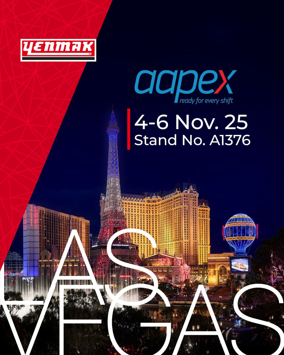 We would like to meet you at  #aapex2025  Trade Fair. 🤝 We are waiting for you.

🗓️ 4-6 November 2025
📌 Stand No. A1376

More info : aapexshow.com

#yenmak #engineParts #thePowerInYourEngine #cylinderliner #piston #pistonrings #exhibition #fair