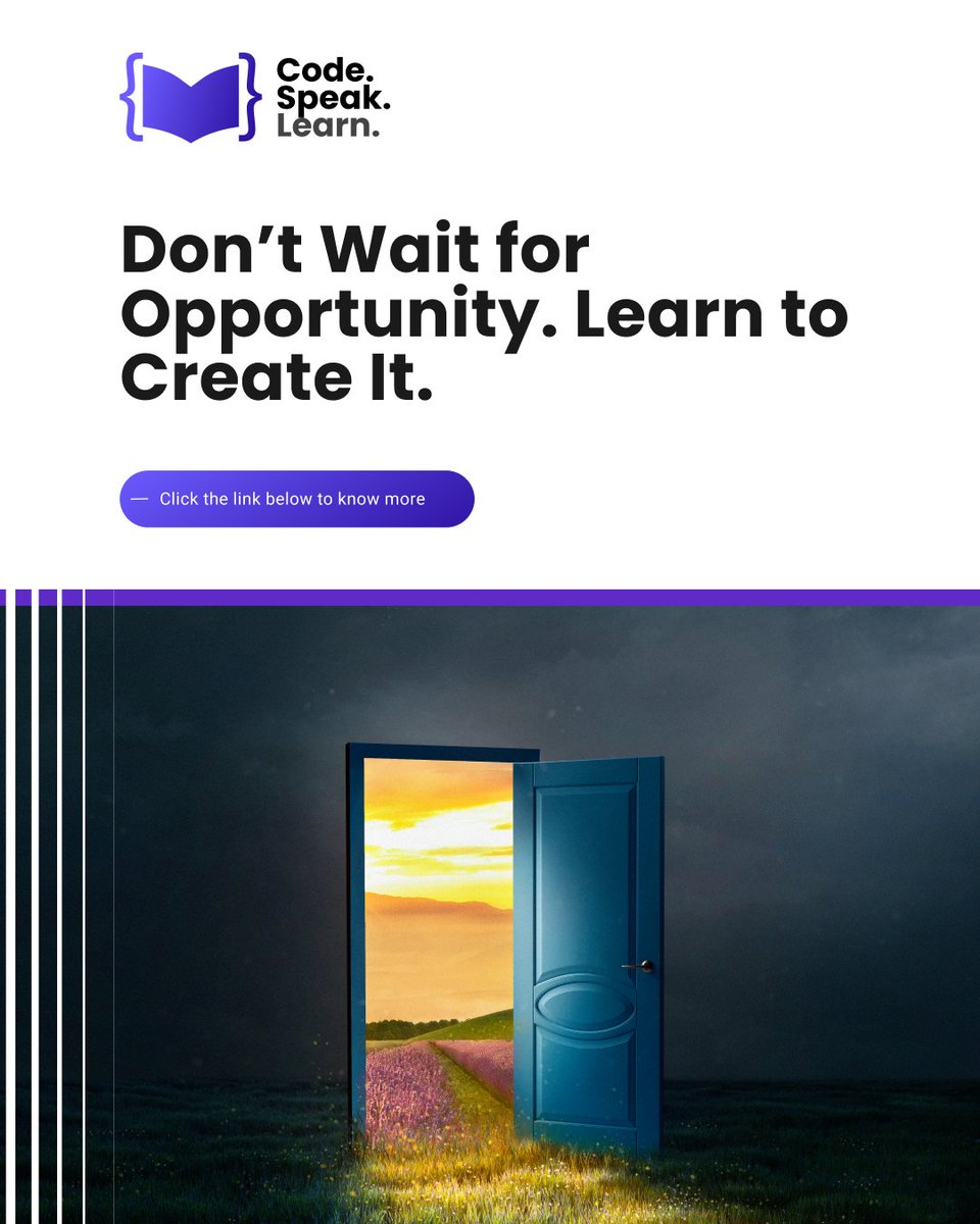 CodeSpeakLearn's tweet image. Success follows preparation and persistence.
Keep learning, keep building — the right doors open when you’re ready.
👉 codespeaklearn.com
#AI #DataScience #MachineLearning #CareerGrowth #SoftSkills #OnlineLearning